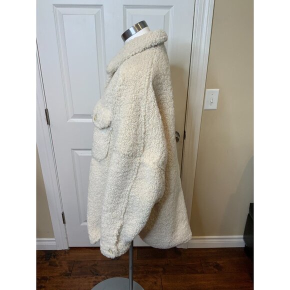 A.L.C. Cambrie Faux Shearling Shirt Sherpa Jacket SIze Large Women’s NWT $495 - Picture 5 of 7